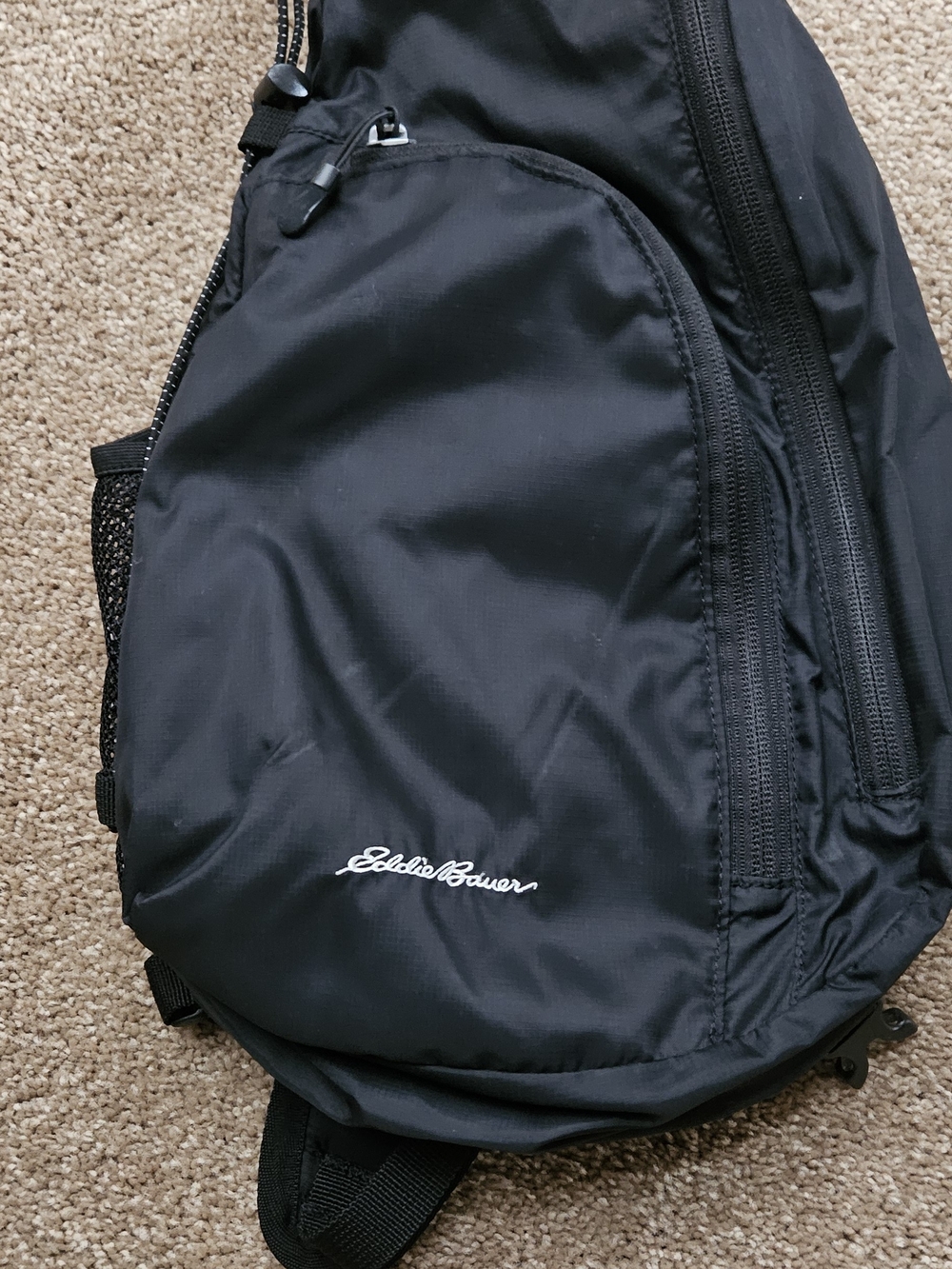 Eddie Bauer Black Sling Backpack - Compact Everyday Carry